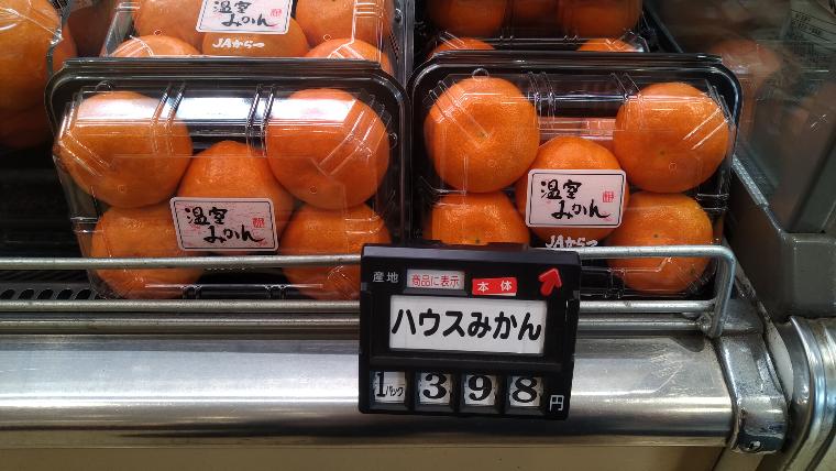 １個８０円のハウスみかん糖度