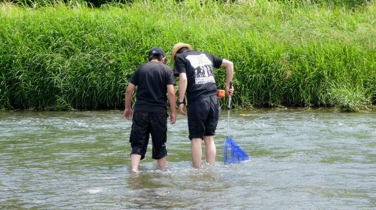 川虫捕獲