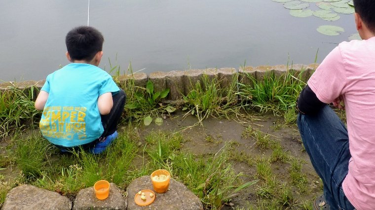 幼稚園生で小物釣り